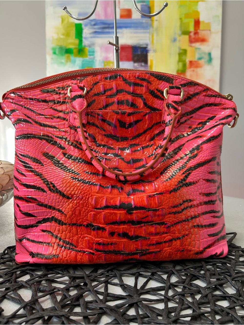 Brahmin Duxbury Pink Feline Ombre & Ady Wallet - Picture 4 of 13